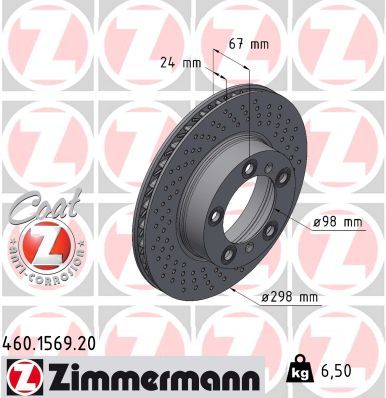 Brake Disc ZIMMERMANN 460.1569.20
