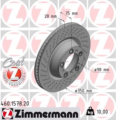 ZIMMERMANN 460.1578.20 Brake Disc
