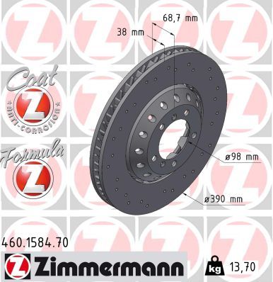 Brake Disc ZIMMERMANN 460.1584.70