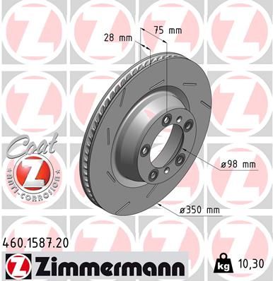 ZIMMERMANN 460.1587.20 Brake Disc