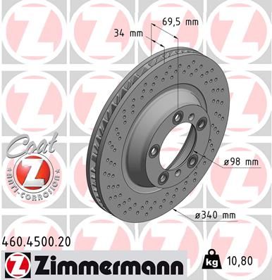 ZIMMERMANN 460.4501.20 Brake Disc