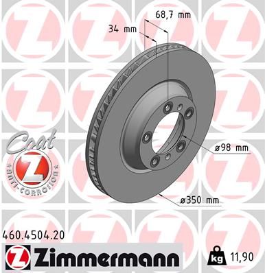ZIMMERMANN 460.4504.20 Brake Disc