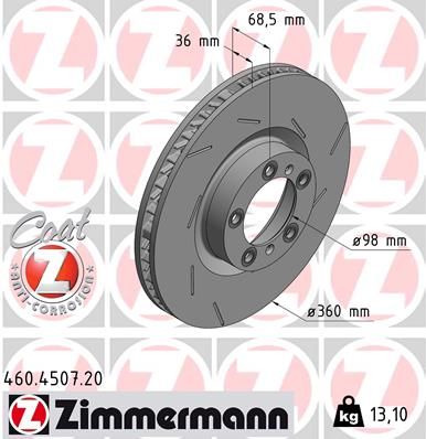 ZIMMERMANN 460.4507.20 Brake Disc