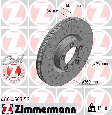 Brake Disc ZIMMERMANN 460.4507.52