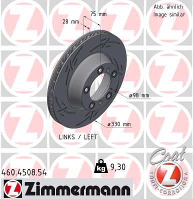 Brake Disc ZIMMERMANN 460.4508.54