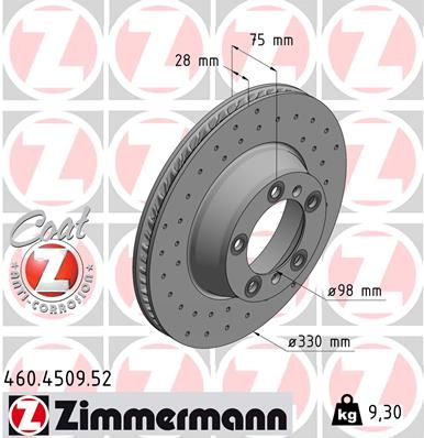 ZIMMERMANN 460.4509.52 Brake Disc