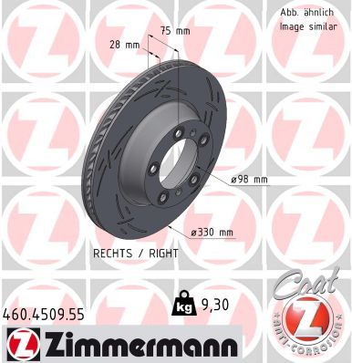 ZIMMERMANN 460.4509.55 Brake Disc