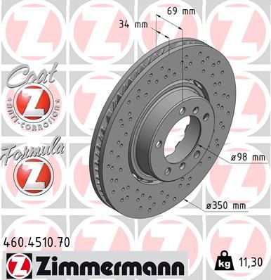 Brake Disc ZIMMERMANN 460.4510.70