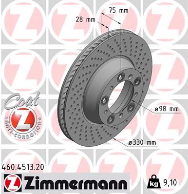 ZIMMERMANN 460.4513.20 Brake Disc