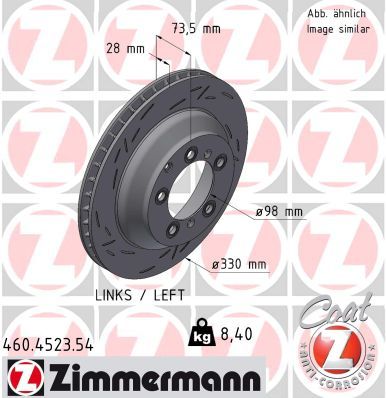 Brake Disc ZIMMERMANN 460.4523.54