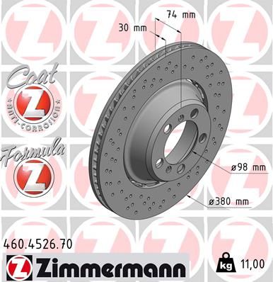 Brake Disc ZIMMERMANN 460.4526.70