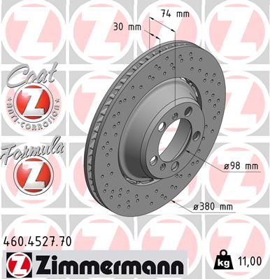 ZIMMERMANN 460.4527.70 Brake Disc