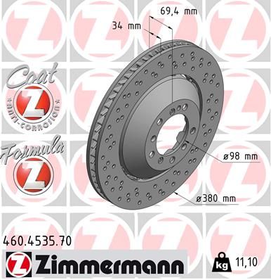 ZIMMERMANN 460.4535.70 Brake Disc