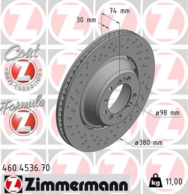 Brake Disc ZIMMERMANN 460.4536.70