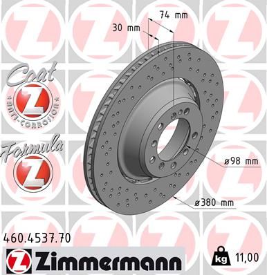 Brake Disc ZIMMERMANN 460.4537.70