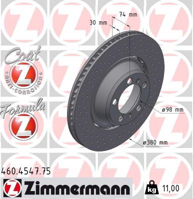 ZIMMERMANN 460.4547.75 Brake Disc