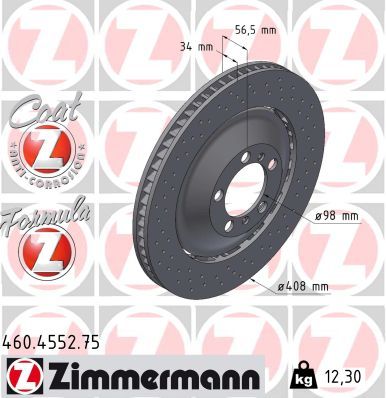 ZIMMERMANN 460.4552.75 Brake Disc
