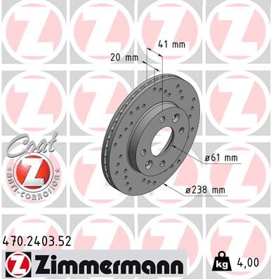 ZIMMERMANN 470.2403.52 Brake Disc