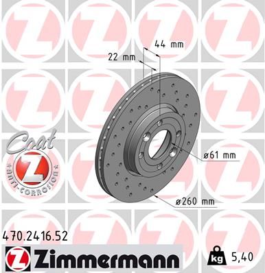 ZIMMERMANN 470.2416.52 Brake Disc