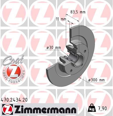 Brake Disc ZIMMERMANN 470.2434.20