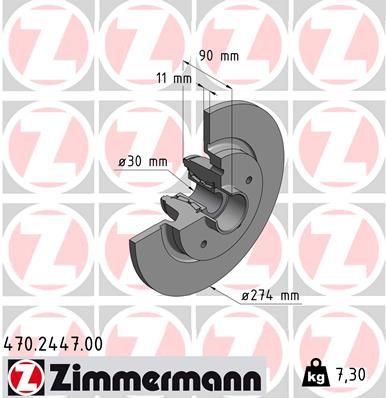 ZIMMERMANN 470.2447.00 Brake Disc