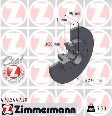 ZIMMERMANN 470.2447.20 Brake Disc