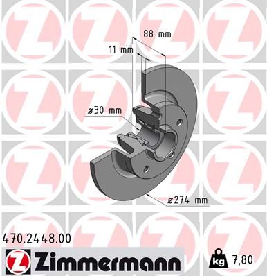 Brake Disc ZIMMERMANN 470.2448.00