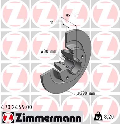Brake Disc ZIMMERMANN 470.2449.00