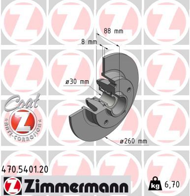 Brake Disc ZIMMERMANN 470.5401.20