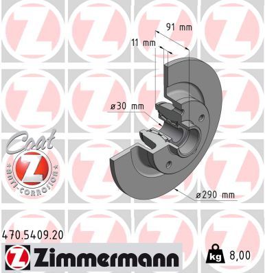 Brake Disc ZIMMERMANN 470.5409.20