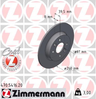Brake Disc ZIMMERMANN 470.5416.20