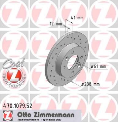 ZIMMERMANN 470.1079.52 Brake Disc