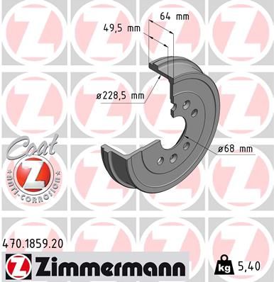 ZIMMERMANN 470.1859.20 Brake Drum