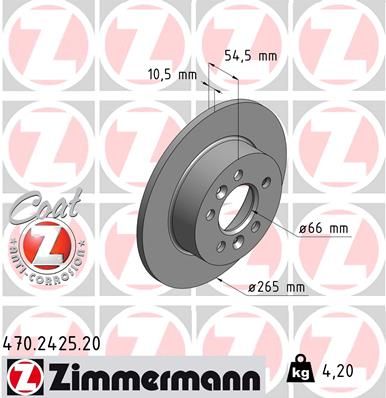 Brake Disc ZIMMERMANN 470.2425.20