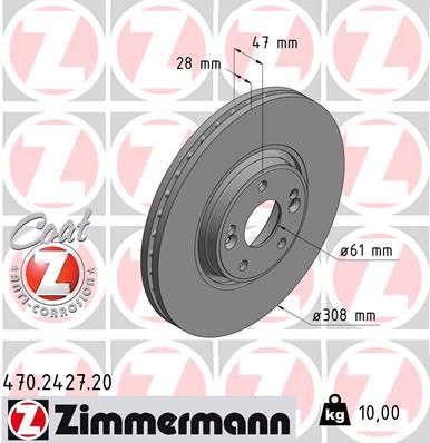 ZIMMERMANN 470.2427.20 Brake Disc