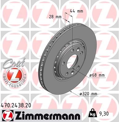 Brake Disc ZIMMERMANN 470.2438.20
