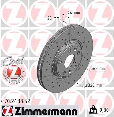 Brake Disc ZIMMERMANN 470.2438.52