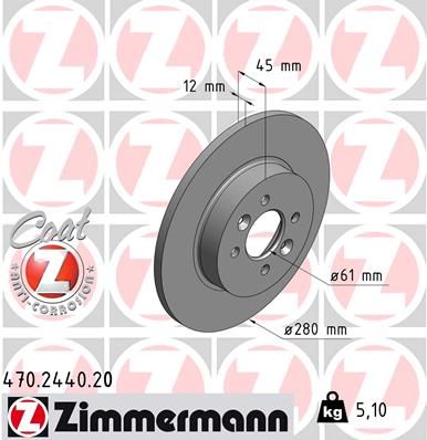 ZIMMERMANN 470.2440.20 Brake Disc