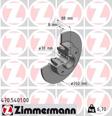 ZIMMERMANN 470.5401.00 Brake Disc