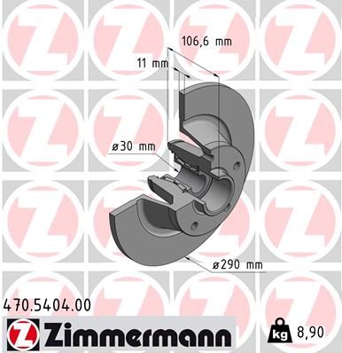 ZIMMERMANN 470.5404.00 Brake Disc