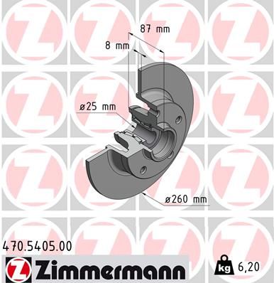 ZIMMERMANN 470.5405.00 Brake Disc
