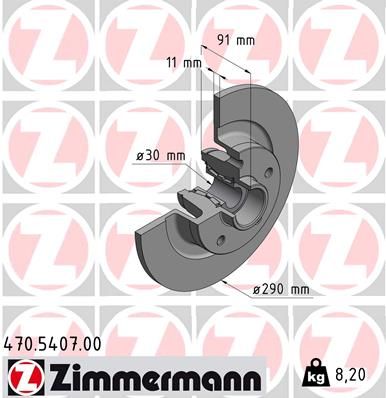 ZIMMERMANN 470.5407.00 Brake Disc
