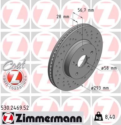 Brake Disc ZIMMERMANN 530.2469.52