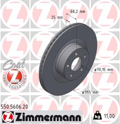 ZIMMERMANN 550.5606.20 Brake Disc
