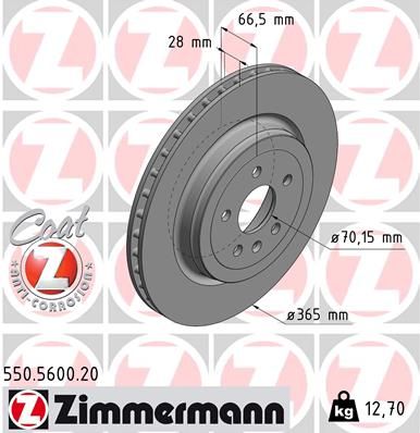 Brake Disc ZIMMERMANN 550.5600.20