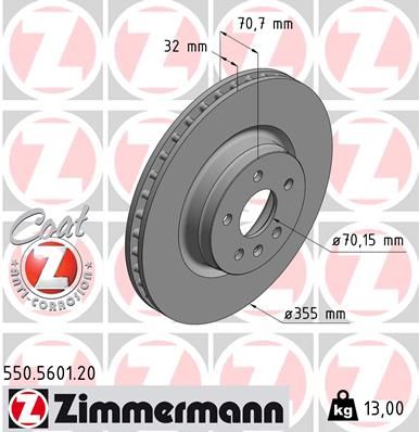 ZIMMERMANN 550.5601.20 Brake Disc