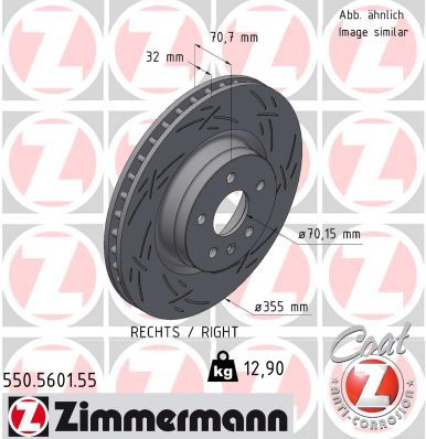 Brake Disc ZIMMERMANN 550.5601.55