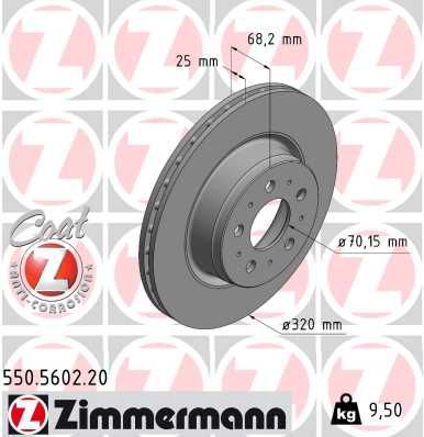 Brake Disc ZIMMERMANN 550.5602.20