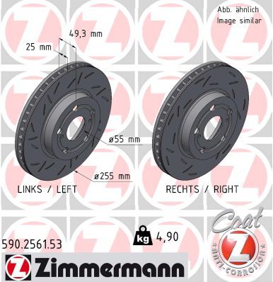 ZIMMERMANN 590.2561.53 Brake Disc