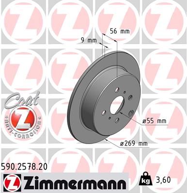 ZIMMERMANN 590.2578.20 Brake Disc